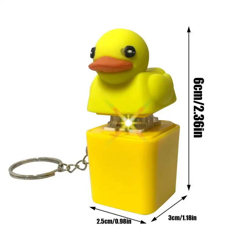 Duck Quacking Keyboard Button Toy Keychain Bag Pendant Sensory Toys Squeeze Anti Stress Relief Squishy Kids Birthday Gifts