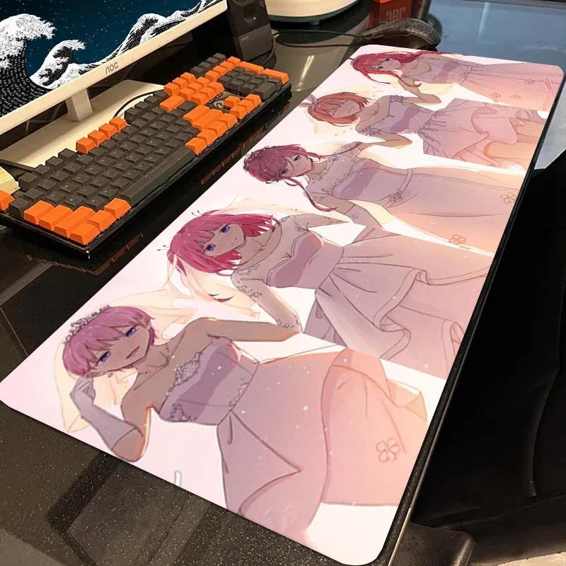 

The Quintessential Quintuplet Mousepad Pc 90x40cm XXL Mouse Pad Gaming Mousemat Non-slip Rubber Paads Big Desk Mat Keyboard Pads