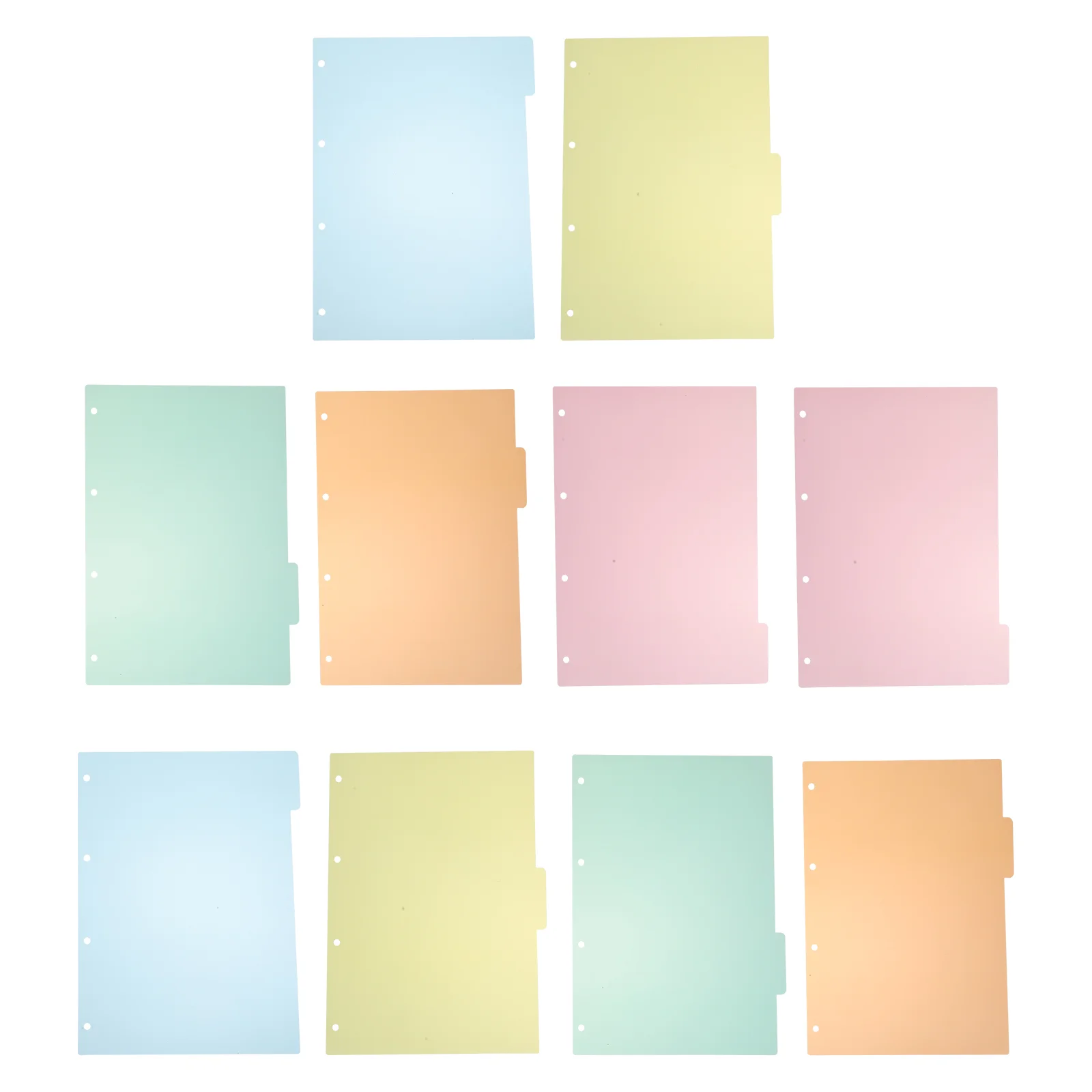 10 Pcs Spiral Notebooks Classification Divider Board Refill Partition