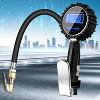 Digital Tire Pressure Inflator Gauge Aluminum Alloy Tire Pressure Gauge Air Line Clip-on Tyre Pump for Motorcycle Bicycle Auto - Image 5