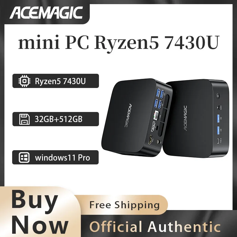 ACEMAGIC Mini PC Ryzen 7430U 16/512GB ACEMAGIC Ryzen5 7430U ミニPC