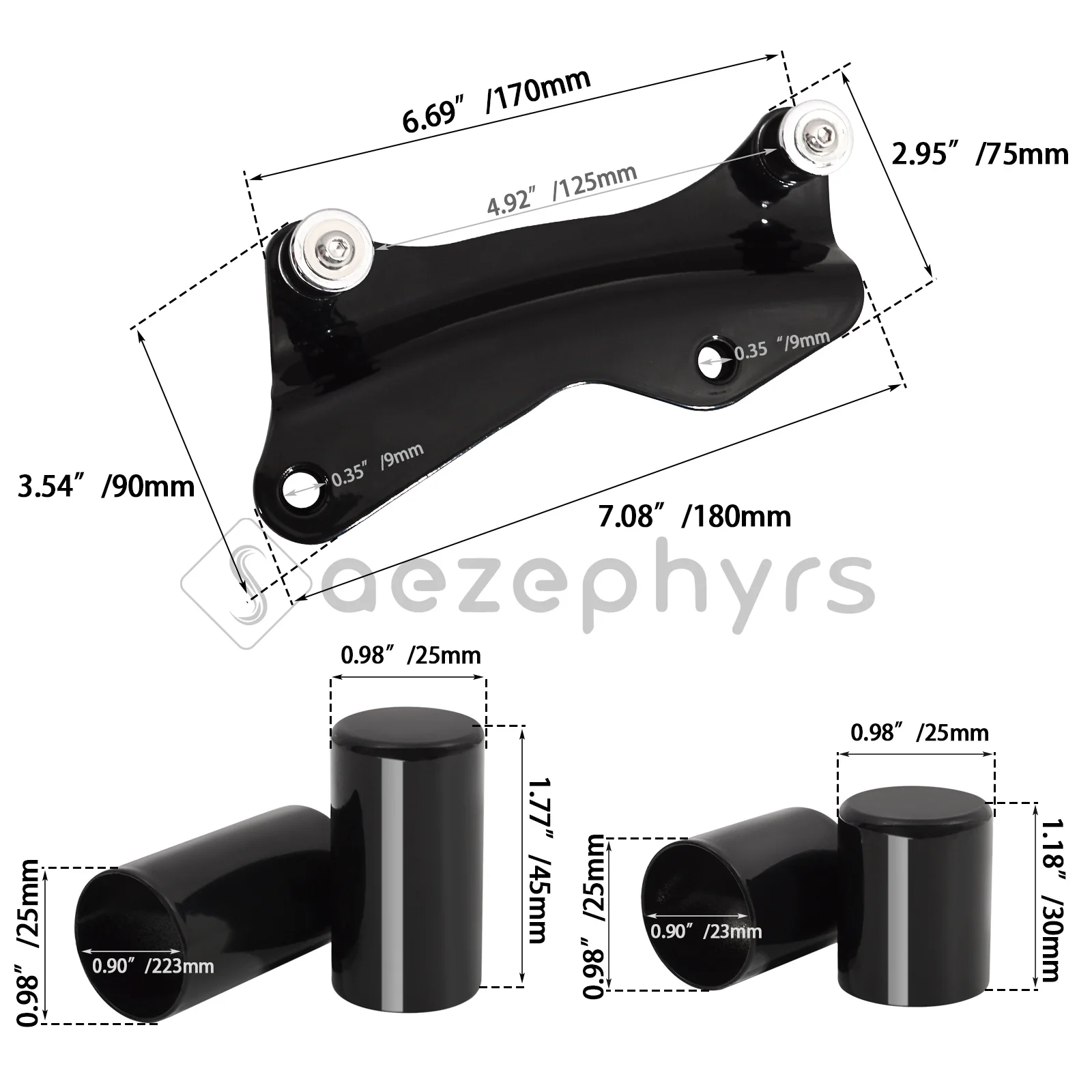 Motorcycle 4-Point Docking Hardware Kit Cover