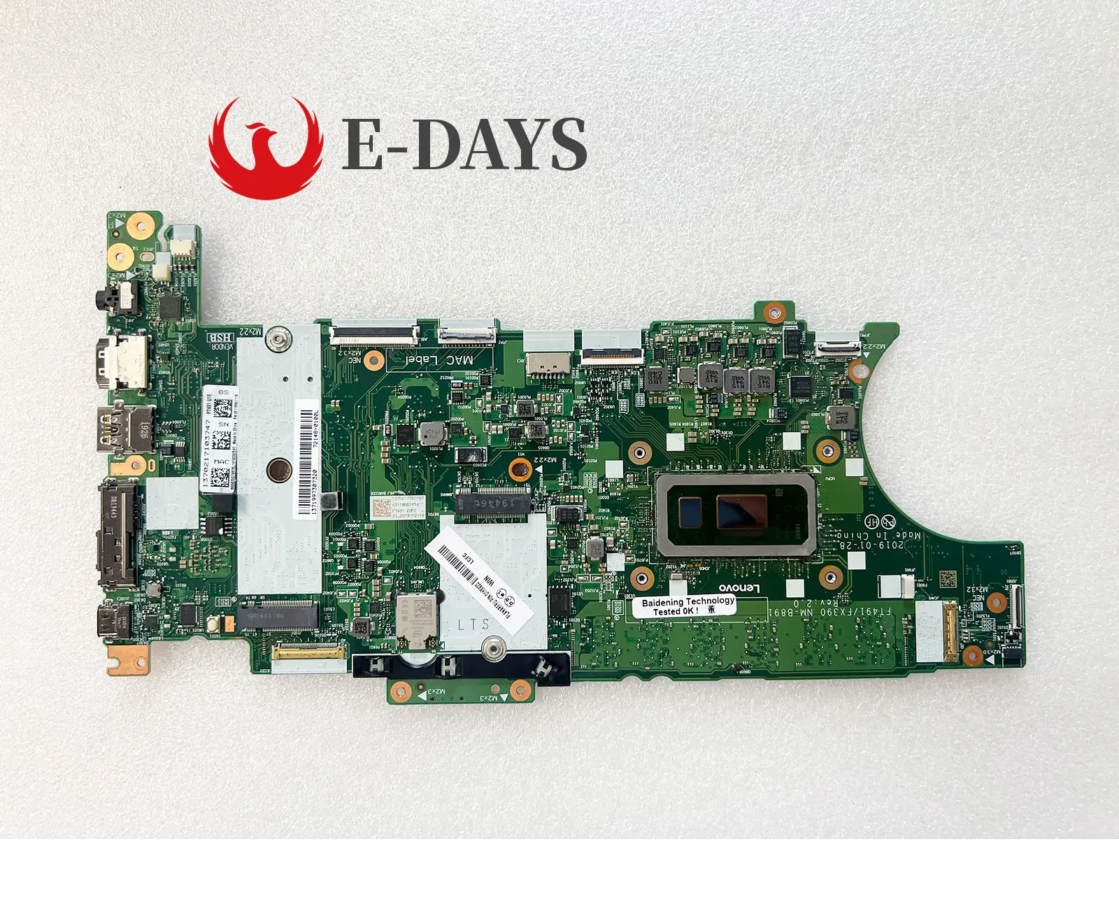 T490S Motherboard X390 Motherboard FT491/FX390 NM-B891 For