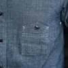 Non Stock Cigarette Pocket Chambray Shirt WWII Simplified Version Mens Short-Sleeve Work Shirt 4