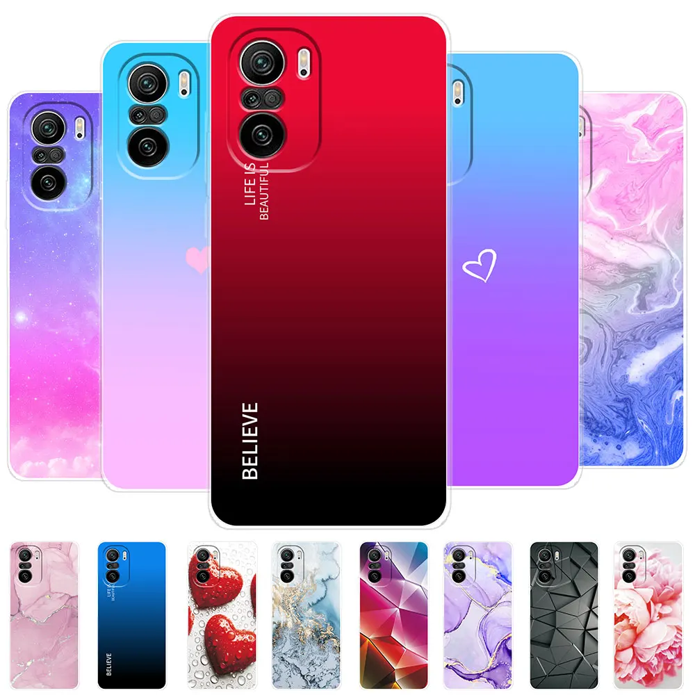 Per Xiaomi Poco F3 Custodia Poco F3 Gt Marble Candy Custodia Trasparente Per Telefono Per Xiaomi Poco F3 F3 Gt Silicone Tpu Cover Posteriore Paraurti