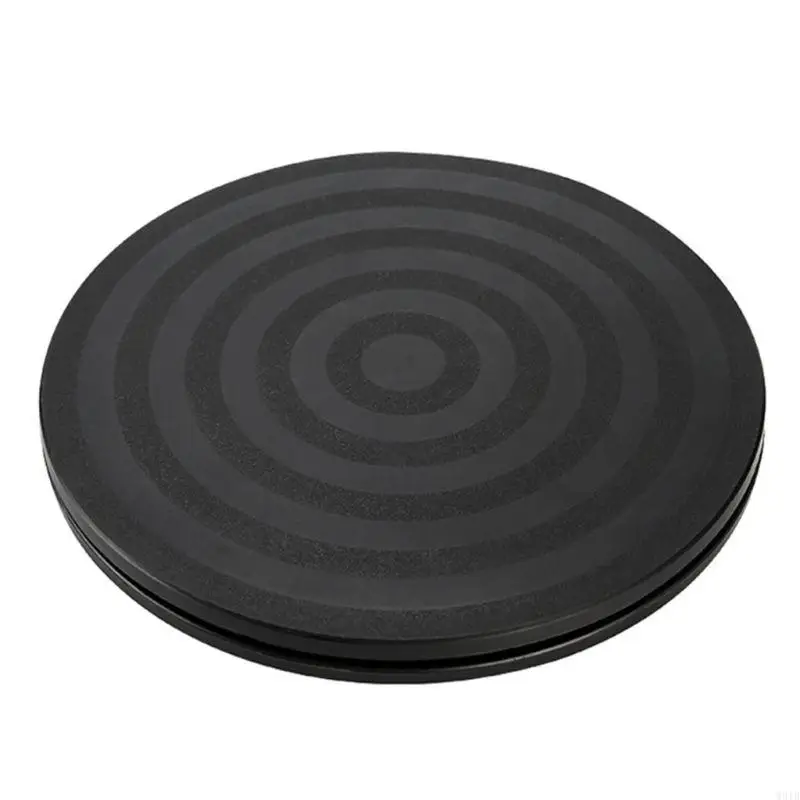 W91B Practical 8" 20cm Black Plastic Turntable Round Bonsai 360 Rotating Turntable