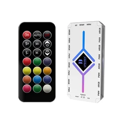 Enhanced ARGB/PWM Fan Hub with Integrated Controller (White)