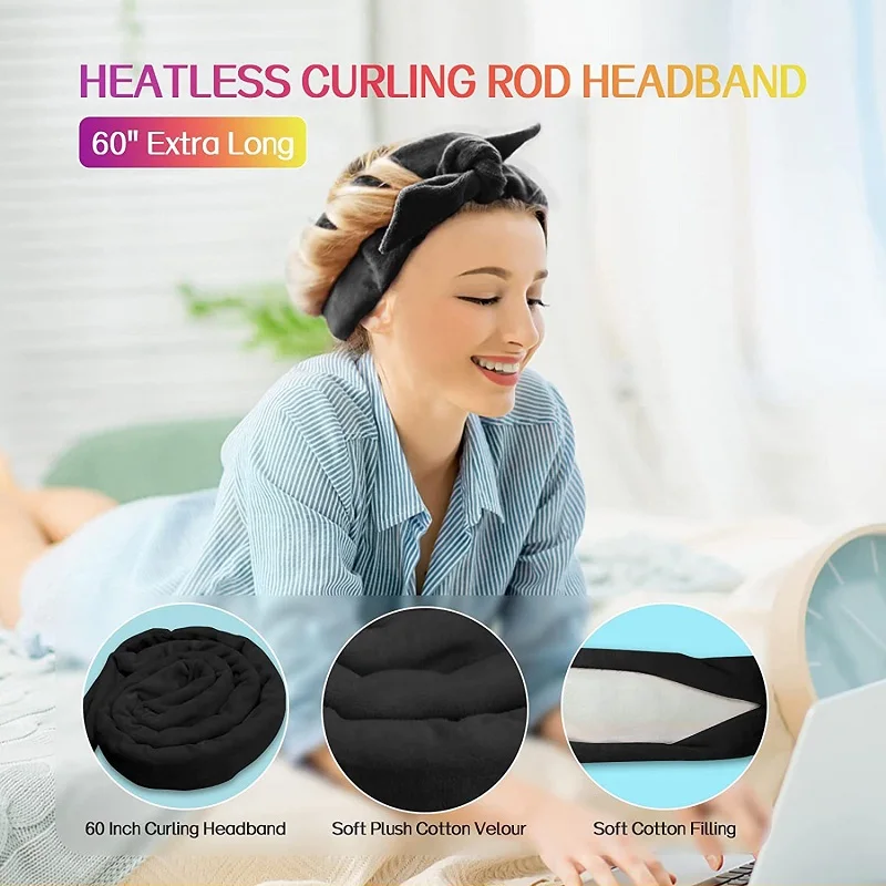 Heatless Curling Rod Headband No Heat Hair Curler Lazy Hair Rollers Soft Curlers Sleeping Curls Curling Styling Tools hair styling tool hair curling tools