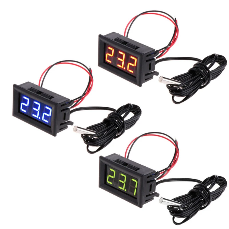 

Digital LED -50~110°C Thermometer DC 5-12V Car Temperature Panel Meter Gauge With Probe For Car Body Temperature Pool Aquarium