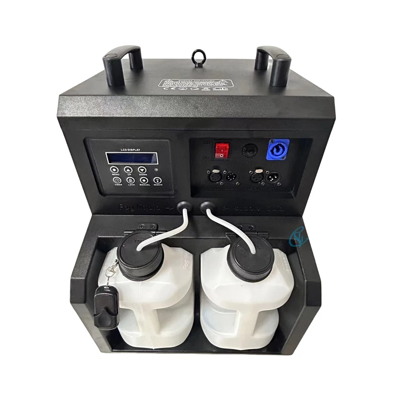 Remote Control 1500w LED RGB 2 Holes Portable Bubble Smoke Machine Fog Bubble Ma