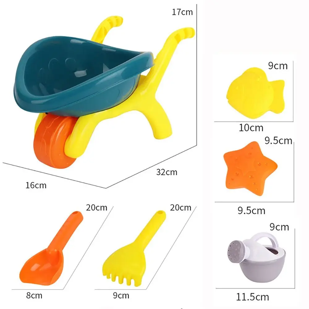 Sand Kit Outdoor Game Parent-Children Interactive Shovel Rake Mold Beach Castle Bucket Sand Toys Set Truck Trolley 3