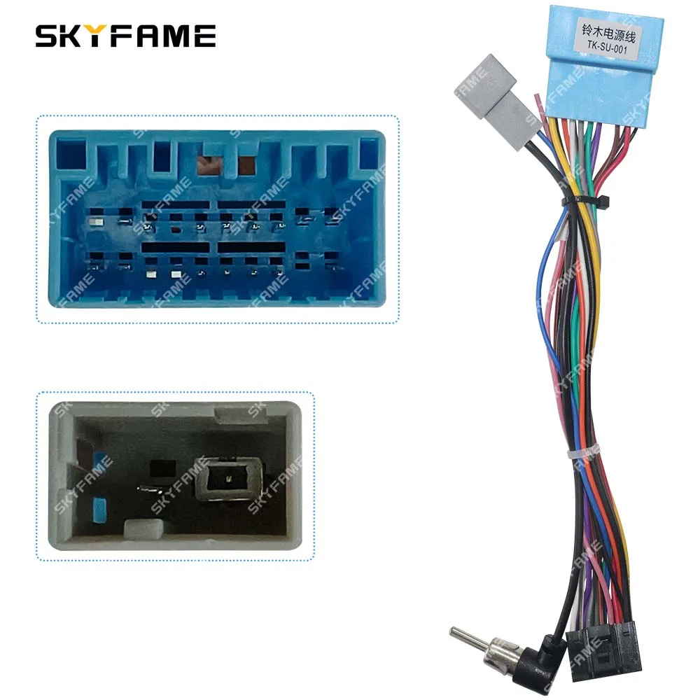 SKYFAME 16Pin Car Stereo Wire Harness Adapter Power Cable For Suzuki Super Grand Vitara liana