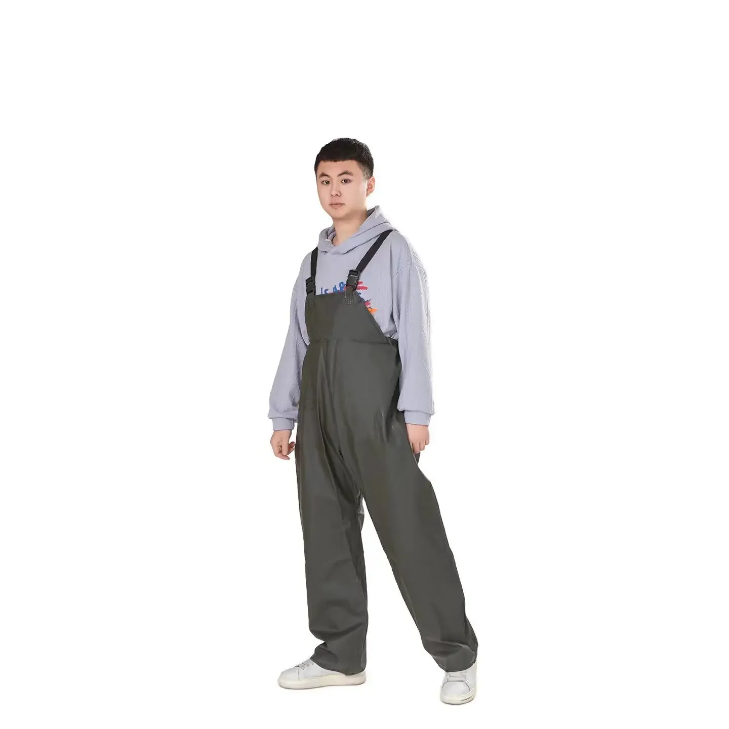 Fishing Pants Fish Fry Waterproof Dirt-proof Oil-proof Suspenders