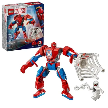 LEGO® Marvel Spider-Man Mech Vs. Anti-Venom Buildable Toy for Kids Boys and Girls Aged 6 and Up 76308 107 Pieces