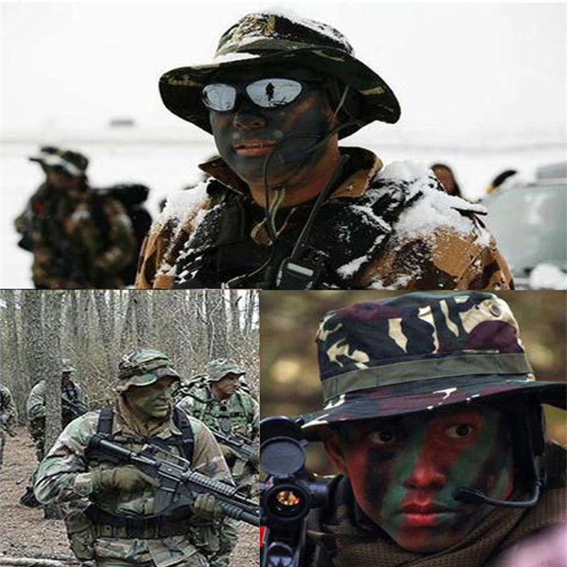 Camouflage Bucket Hat Summer Men Military Tactical Hats Outdoor Hunting  Hiking Fishing Camping Fisherman Cap Jungle Invisible