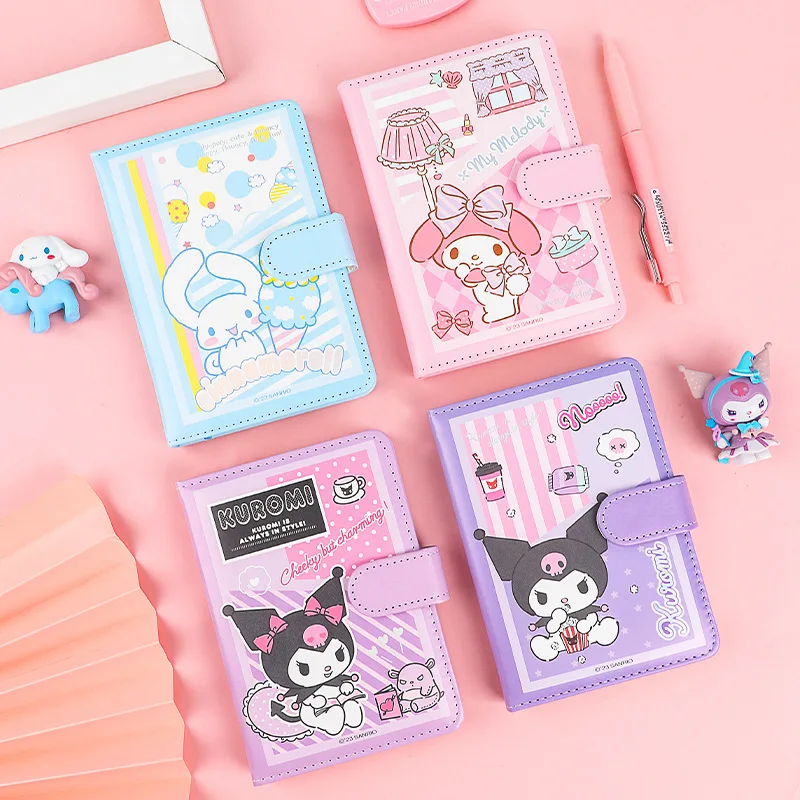 

12pcs Sanrio A6 Stationary Notebooks Cartoon Cinnamoroll Kuromi Students Diary Book Writing Pad Office Notepad Learning Supplies