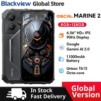 Blackview MARINE 2 Rugged Smartphone 6.56-inch HD+ IPS 90Hz Display 11000mAh  Android 15 16MP Camera NFC 8GB 128GB Cellphone