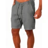 KB 2022 New Men's Cotton Linen shorts Pants Male Summer Breathable Solid Color Linen Trousers Fitness Streetwear S-4XL 2