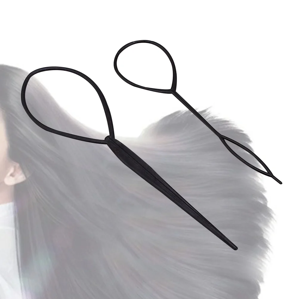 2Pcs SpiralTopper AccessoriesWeave ChildPullTool BraidingTools ElasticDIY Hairstyle PartyBanquet Hairdressing