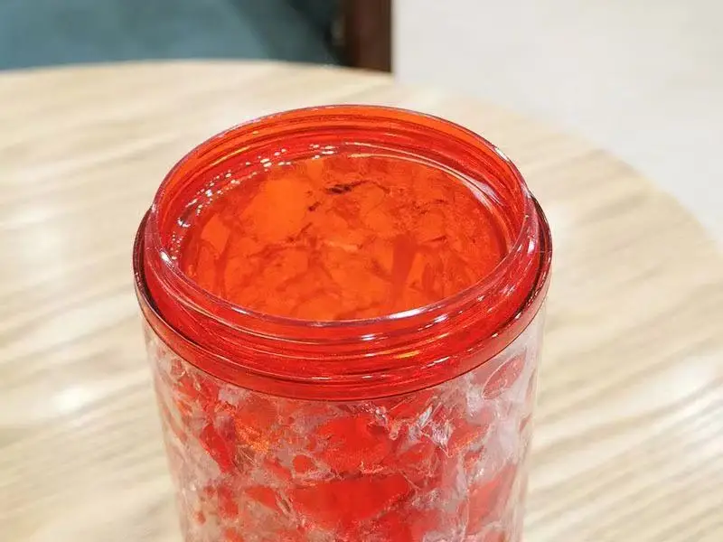 Crack Style Refrigerator Ice Cup Cans Plastic Reusable Cup Double-Layer Plastic Water Bottle With Straw