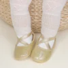 KIDSUN Newborn Baby Girl Princess Shoes Bling Soft Soles Non-Slip Infant Shoes First Walkers Baptism 6