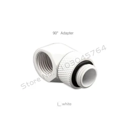 Multi - Angle Elbow Adapter with 360° Rotatable Compression Connector - Available in Three Colors (White 90)