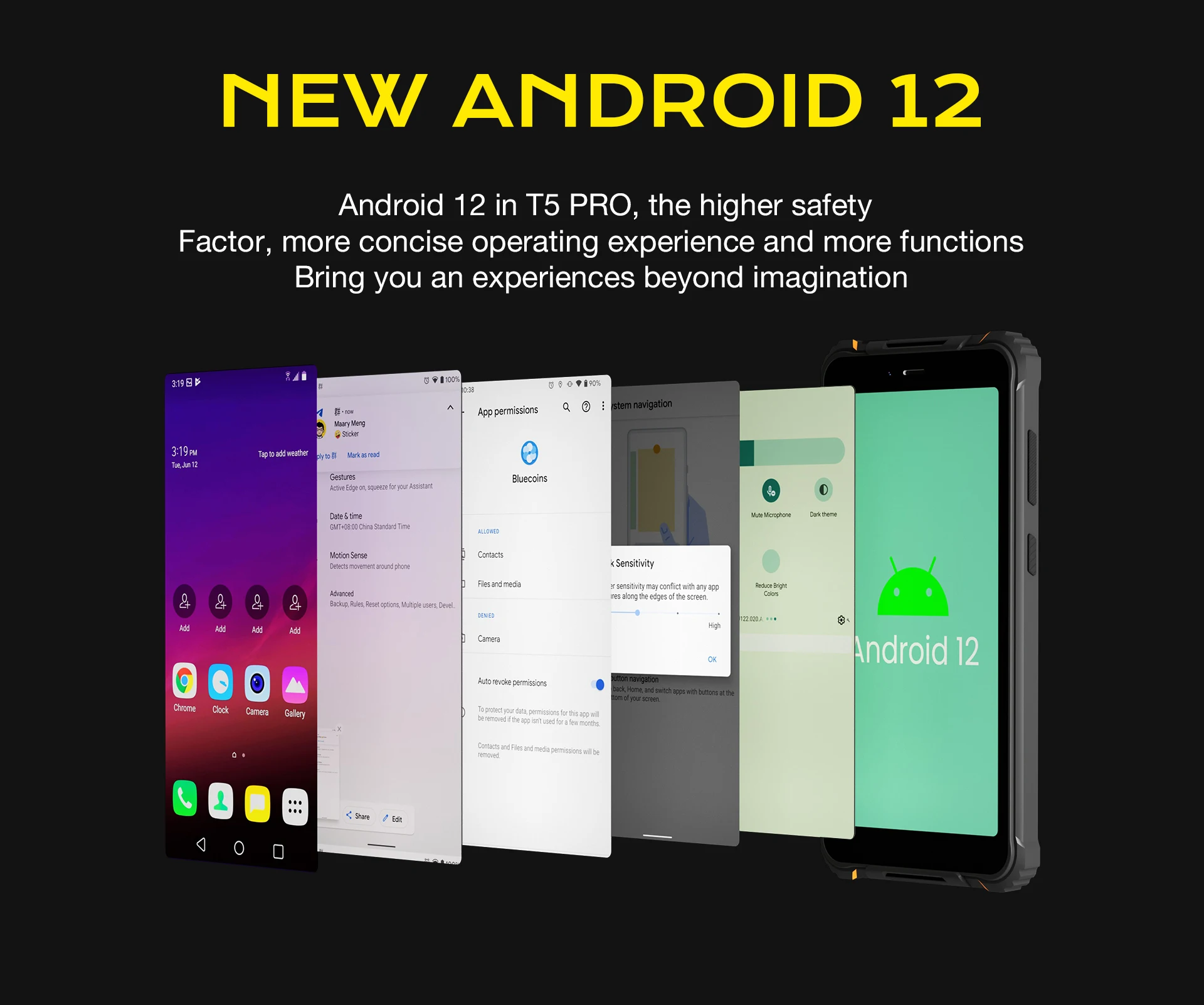 Hotwav T5 Pro 4G Rugged Smartphone Android 12 OS MTK6761 5.99 Inch Screen 4GB 32GB 7500mAh Massive Battery 13MP Main Camera 2022 3g android phones