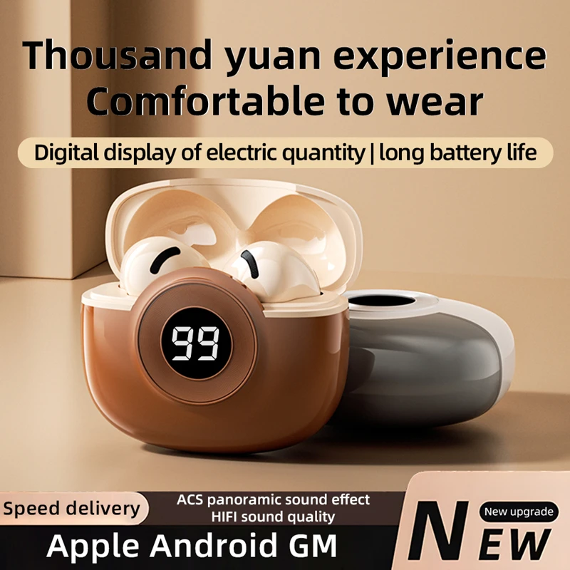 Wireless Bluetooth Earbuds with Immersive Hi-Fi Sound, Touch Control, and HD Microphone