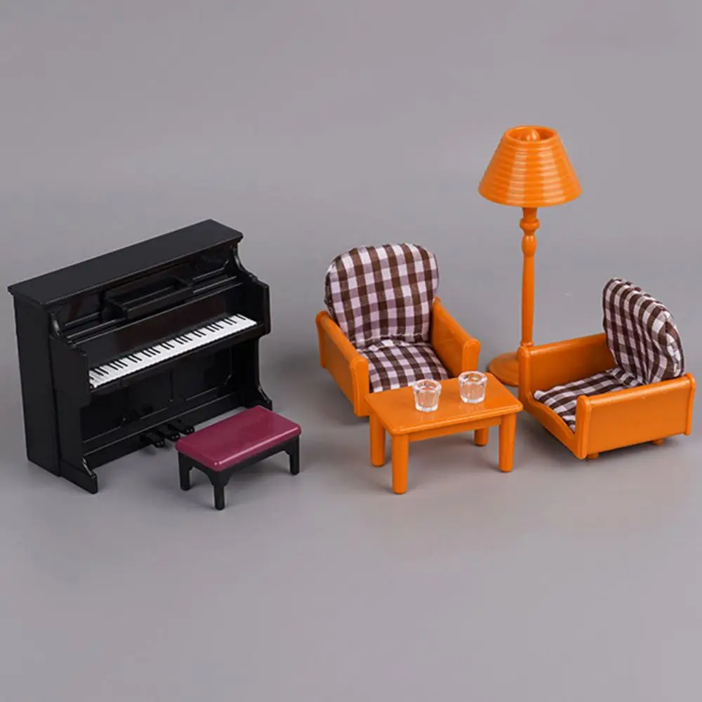 Miniature Furniture 1:12 Dollhouse Kitchen Livingroom Bedroom Set DIY Scene Doll Play Decoration Girl Toy House Gift 2