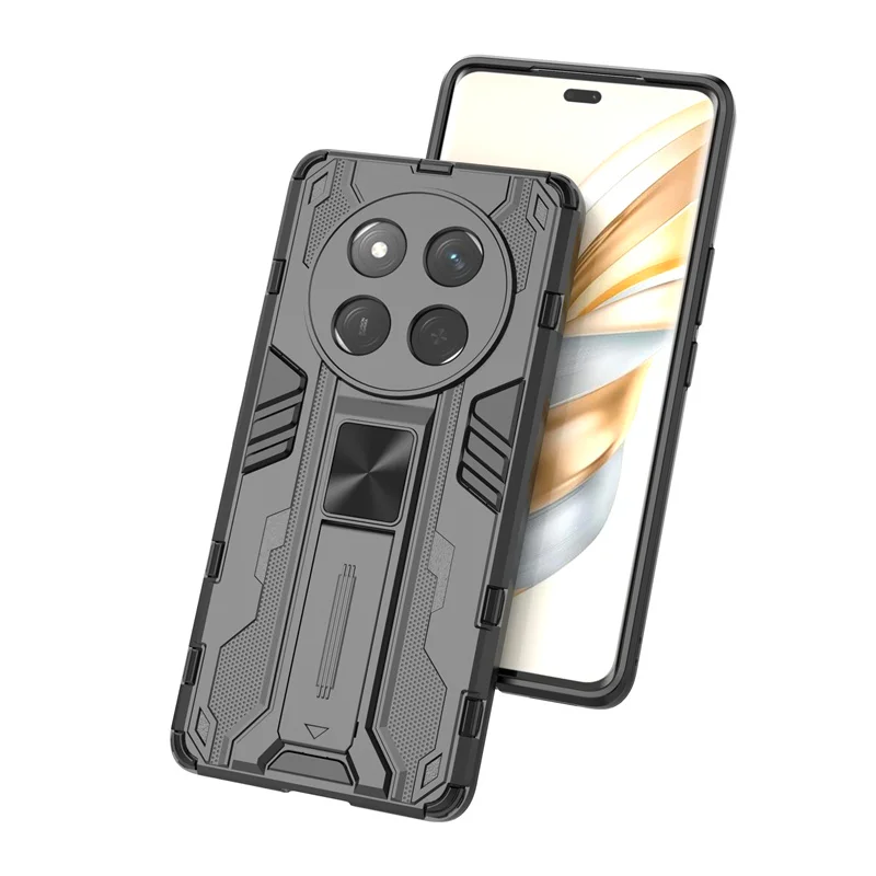 Shockproof Armor Phone Case with Magnetic Holder and Stand – Durable Hard PC Back Cover