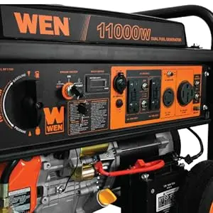 Description Picture 3 of itemWEN DF1100T 11,000-Watt 120V/240V Dual Fuel Portable Generator with Wheel Kit and Electric Start - CARB Compliant, Black