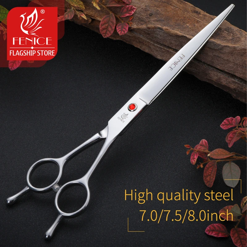 Professional Pet Grooming Cutting Scissors Straight Cutting Shear 7.0"/7.5"/8.0" Fenice dog grooming scissors