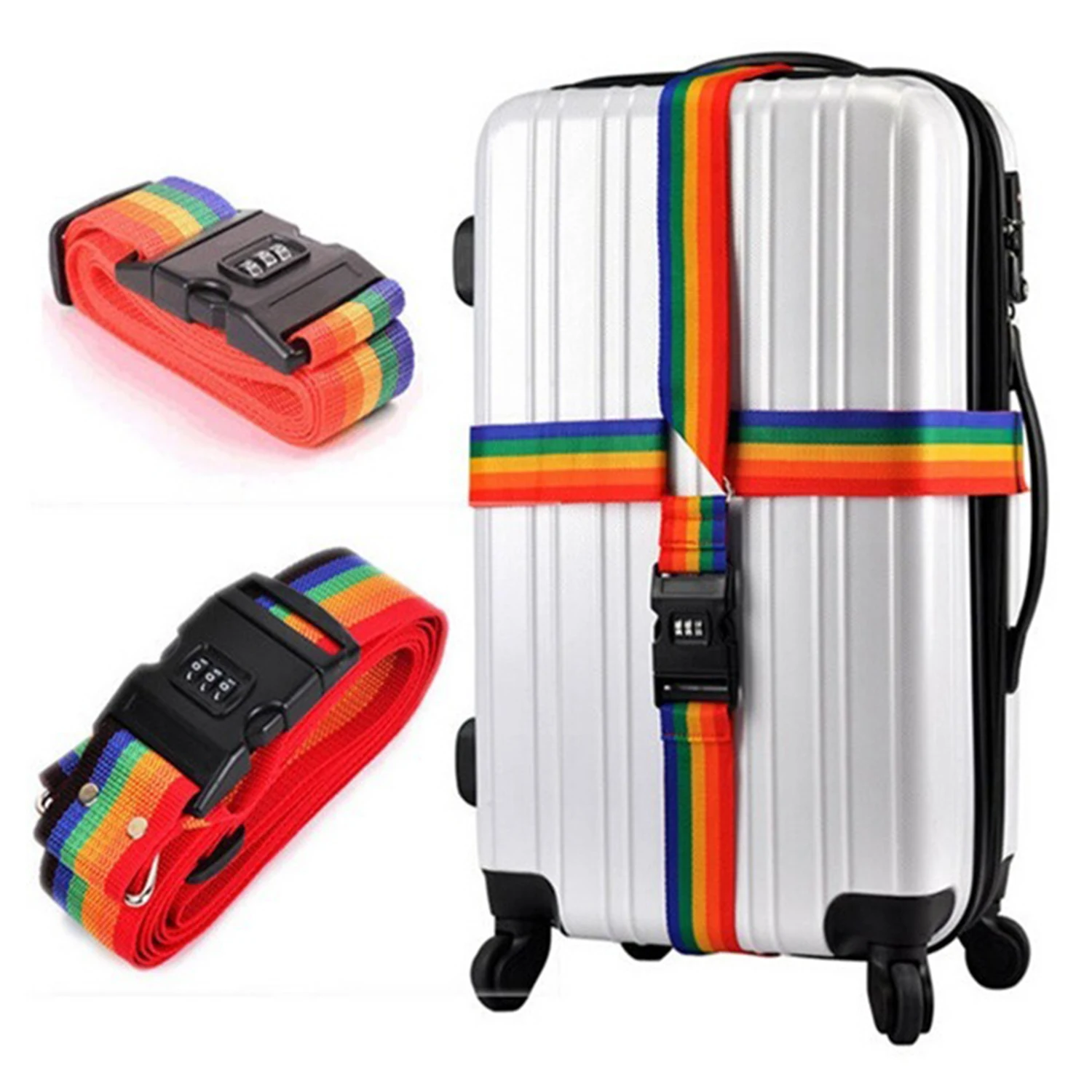 

Combination Lock Luggage Strap Adjustable Password Lock Packing Belt Baggage Secure Lock Anti-theft Luggage Strap Bundling Belt