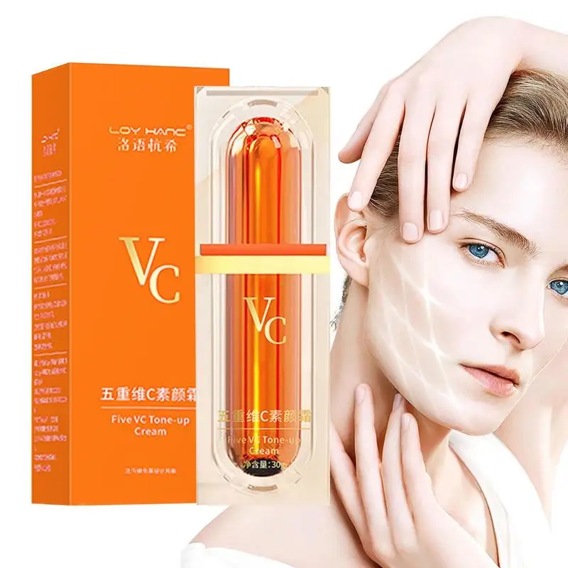 Vitamin C Face Cream Whitening Five VC Tone Up Cream Moisturizer Anti Aging Pimple Wrinkle Spots Remover Brightening Skin Care