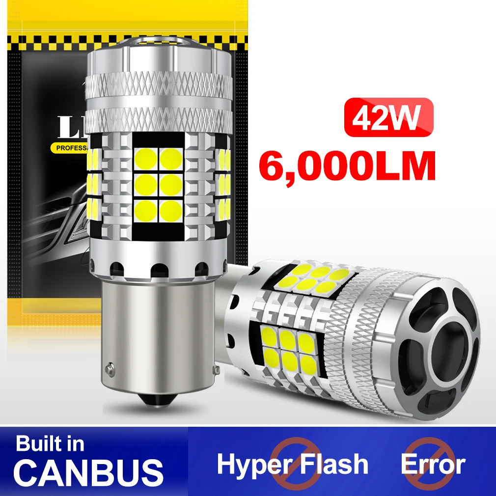 

2pcs P21W Led Canbus 1156 BA15S LED BAU15S PY21W Bulb T20 7440 W21W Error Free Turn Signal Car Light DRL Daytime Running Lamp