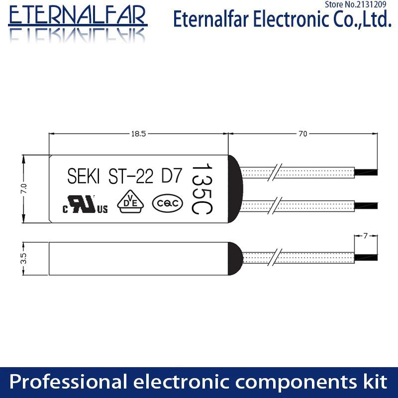 Thermal Cut Off St-22 Seki Heat Protector 50 55 60 65 70 80 90 95