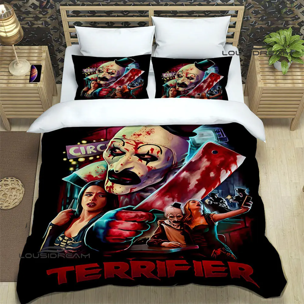 Terrifier horror printed Bedding Sets exquisite bed supplies set duvet cover bed comforter set bedding set luxury birthday gift 6