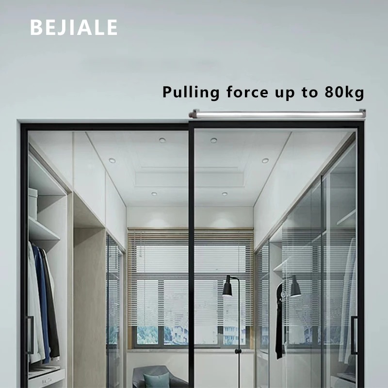 Sliding Door Closer Damping Aluminum Alloy Sliding Door Glass Simple Household Automatic Closer