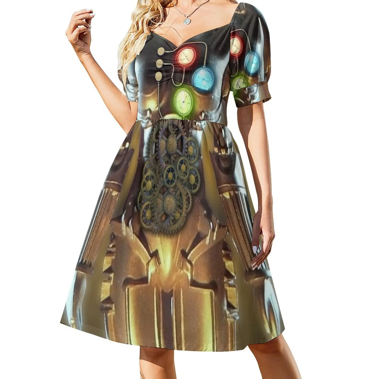 

steampunk cyborg body Dress dress for woman women long dresses luxury woman evening dress