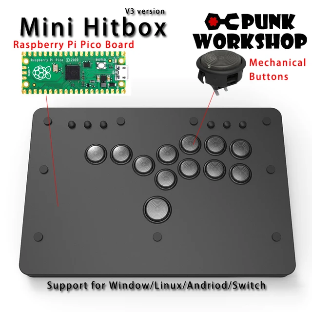 PUNKWORKSHOP mini hitbox レバーレスコントローラー 黒-
