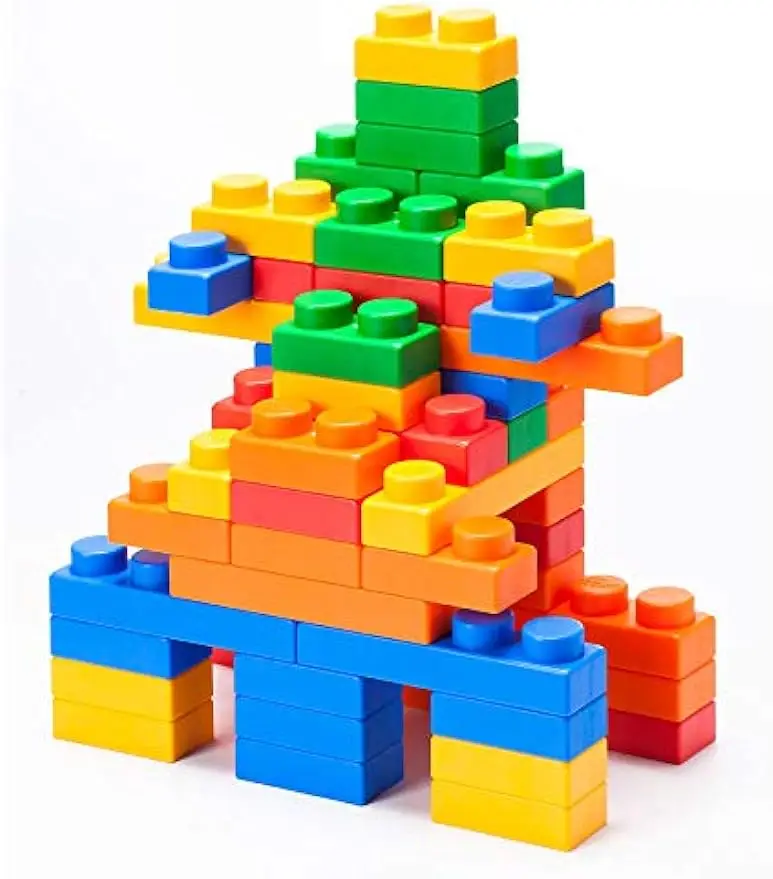 

Basic Soft Building Blocks — Cognitive Development Toy,Educational Blocks,Interactive Sensory Chew Toy for Ages 3 Months and Up