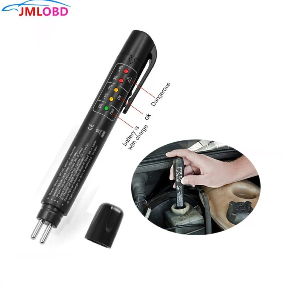 

2024 New Brake Fluid Liquid Tester Pen With 5 LED Car Auto Vehicle Tools Diagnostic Tools Mini Brake Fluid Tester