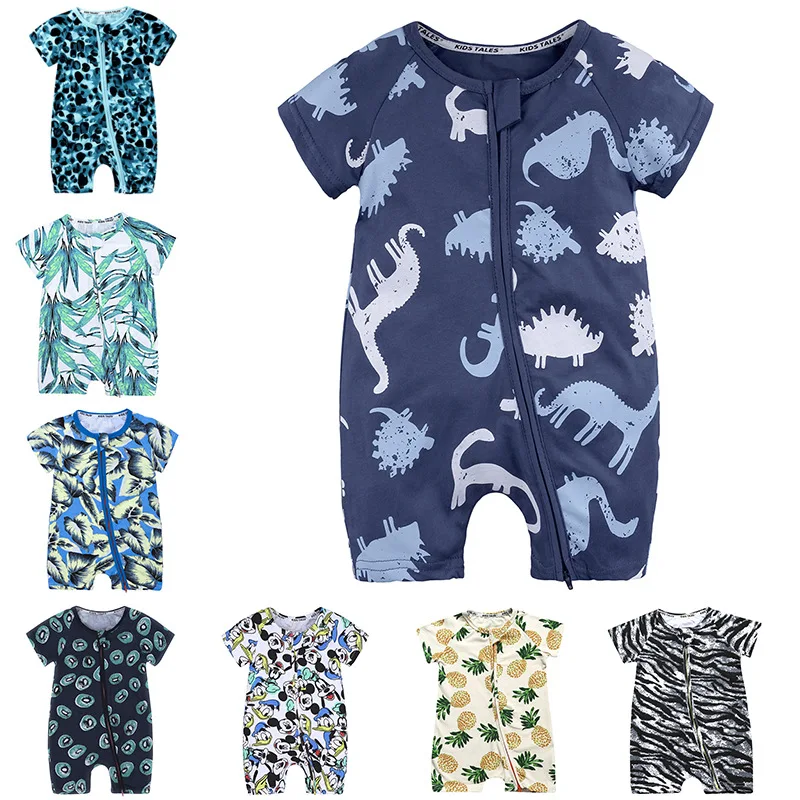 2017 Summer Cartoon Newborn Baby Boy Girl Romper Jumpsuit Summer