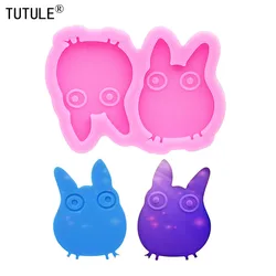 Glossy Animal - Inspired Koala Earrings Silicone Mold for Polymer Clay Jewelry Crafting (Pink)