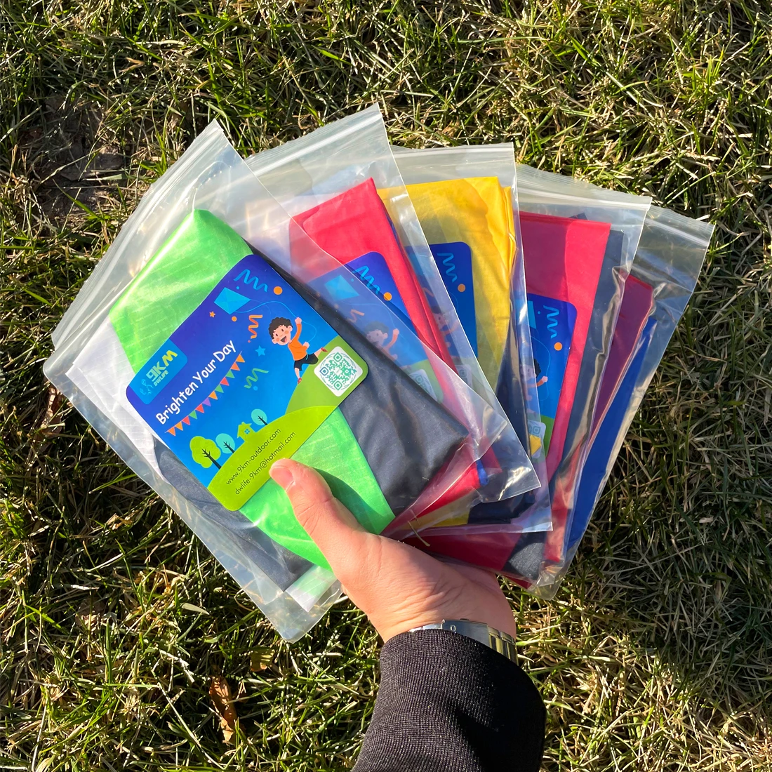 9KM 1.2m Spinner Windsock Turbine Line Laundry Pendant Soft Inflatable Show Kite 30D Ripstop Nylon with Bag 4