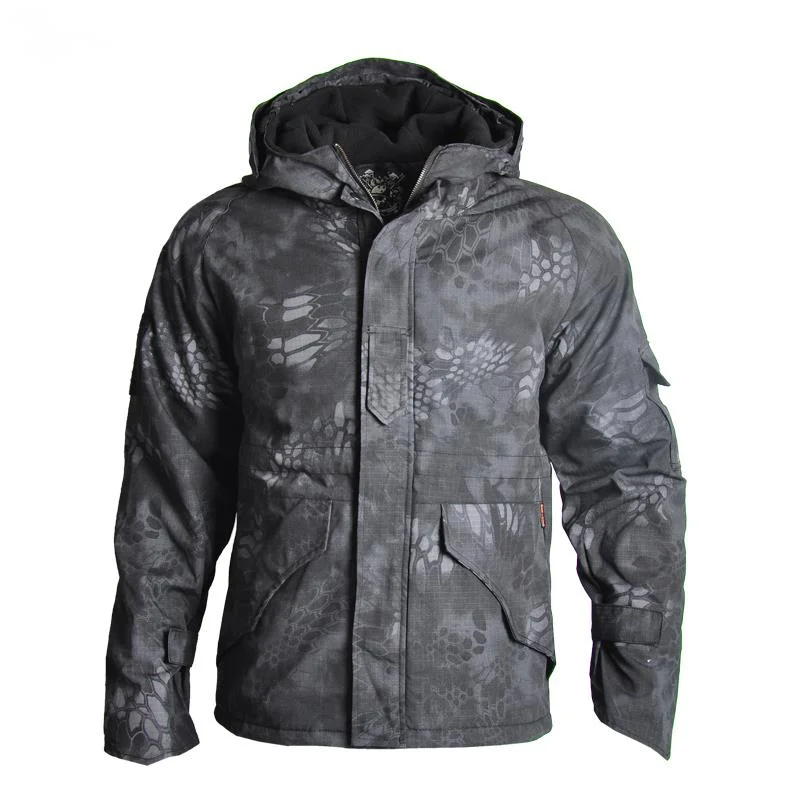 

2023 Men's Military Uniformjackets Fleece Army Coats Warm Military Thermal Cargo Windproof Tactical Airsoft Jacket Mens Combat C