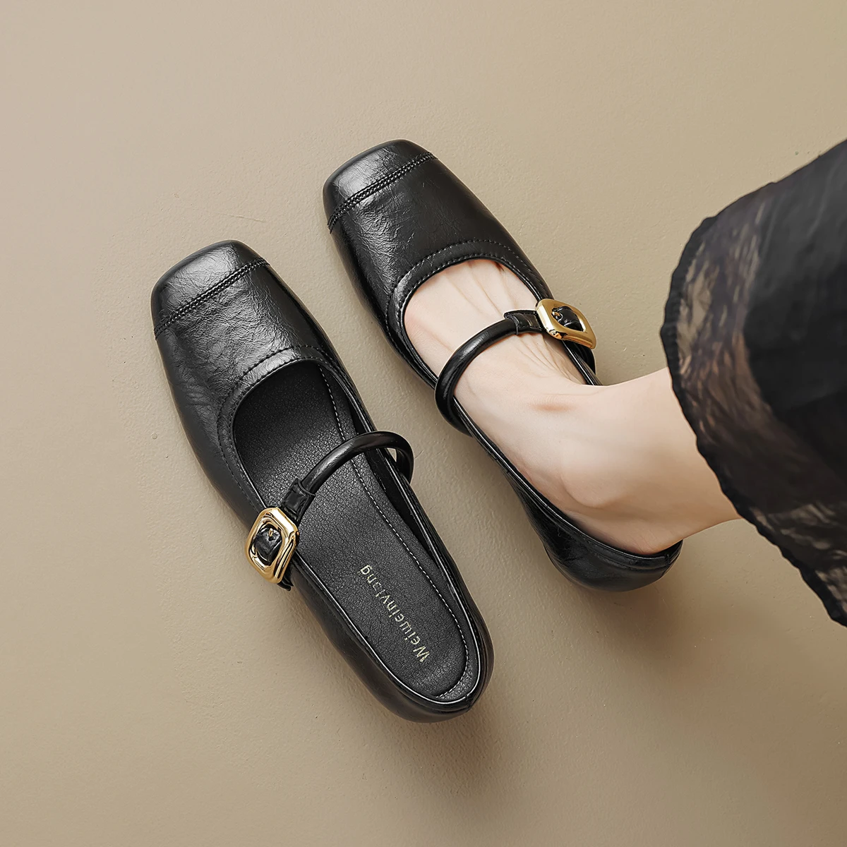 2024 Spring and Autumn Women's Fashion Shoes Korean Style Party and Work High Heels Ladies Mary Jane Casual Shoes 41-43 2