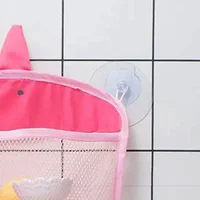 Children's bath toys storage mesh bag toy bag waterproof draining cartoon cute duck baby bathroom with blow cup hanging bag 6