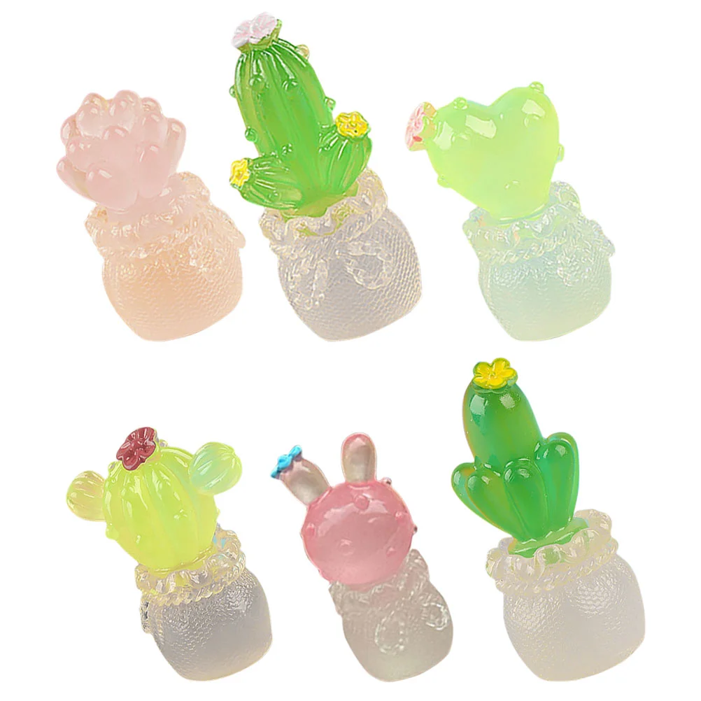 

Cactus Ornament Mini Succulents Model Miniature Plant Decor House Supplies Resin Crafts Plants Micro Landscape DIY