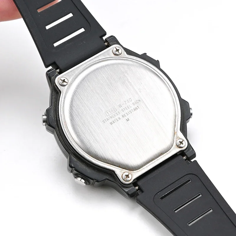 Black Resin Rubber Waterproof Watch Band - Student Replacement Strap, Unisex Bracelet Accessories, 19mm